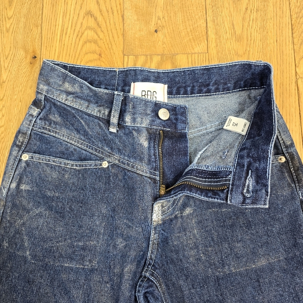 BDG High Rise Straight Leg Cowboy Jean Metallic Wash Size 25 - Picture 6 of 11